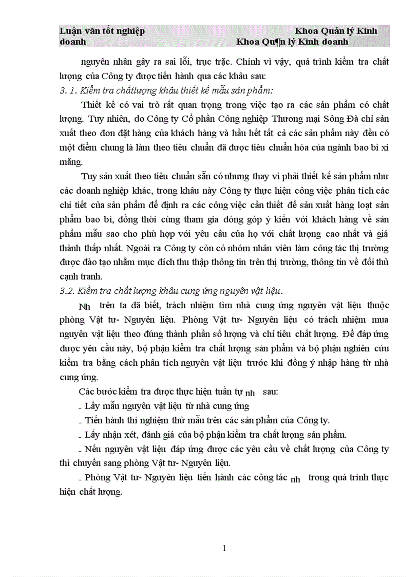 image for page Thực trạng chất lượng của sản phẩm và công tác quản lý chất lượng của Công ty cổ phần Công nghiệp Thương mại Sông Đà