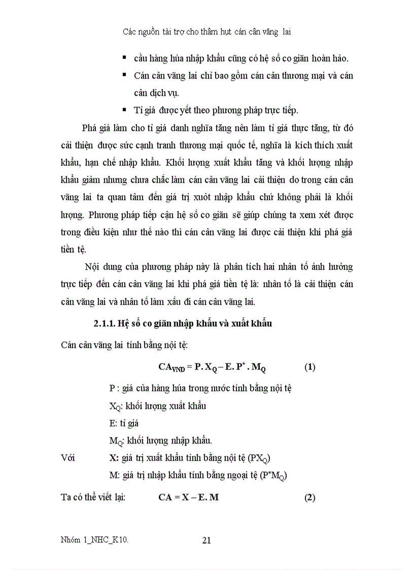 image for page Các nguồn tài trợ thâm hụt cán cân vãng lai 1