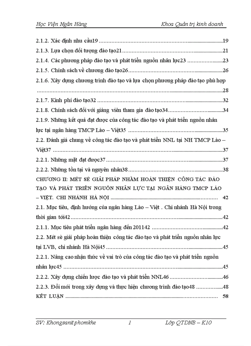 image for page Thực trạng công tác đào tạo và phát triển nguồn nhân lực tại Ngân hàng thương mại cổ phần Lào Việt chi nhánh Hà Nội