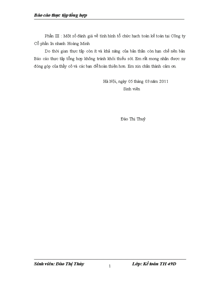 image for page Tổ chức bộ máy kế toán và hệ thống kế toán tại Công ty Cổ phần In nhanh Hoàng Minh