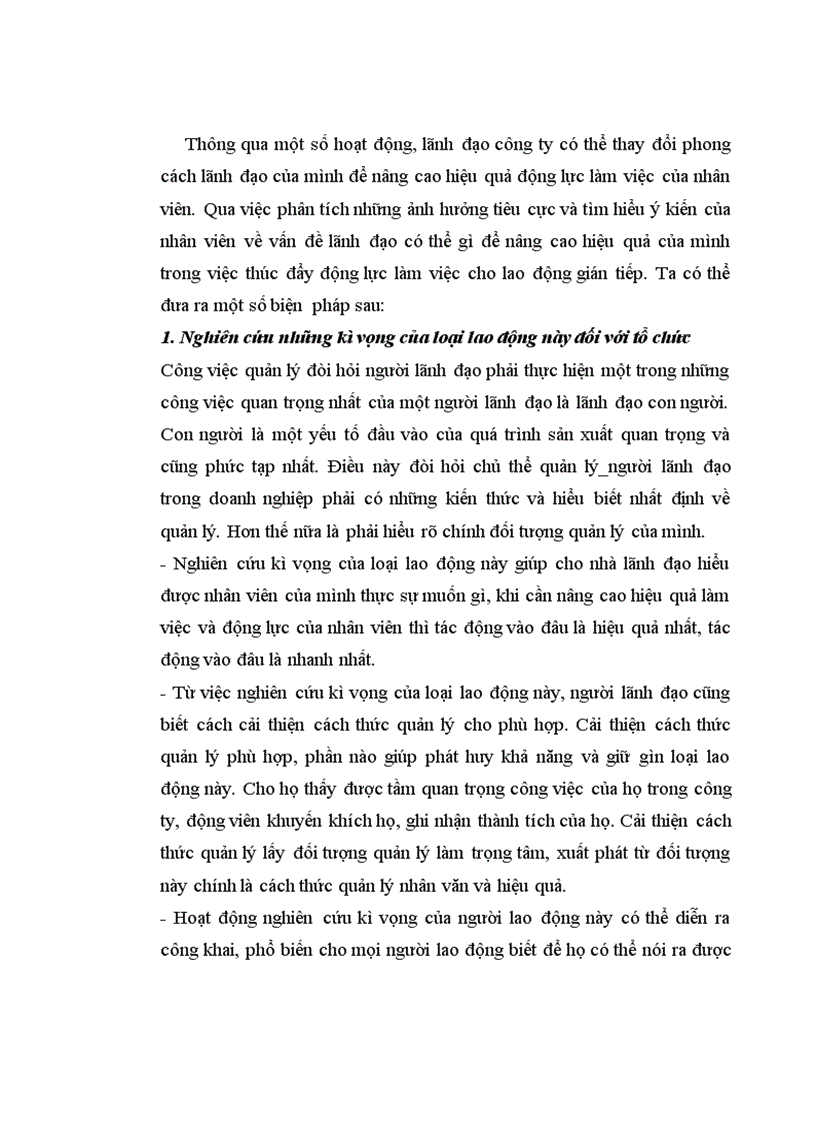 image for page Ảnh hưởng của phong cách lãnh đạo đến động lực làm việc của lao động gián tiếp tại công ty TNHH Nhà Nước một thành viên Dệt 19 1