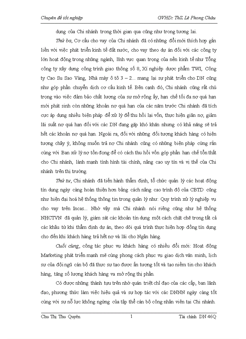 image for page Giải pháp nâng cao hiệu quả cho vay đối với Doanh nghiệp Nhà nước tại Ngân hàng Công thương Chi nhánh Đống Đa