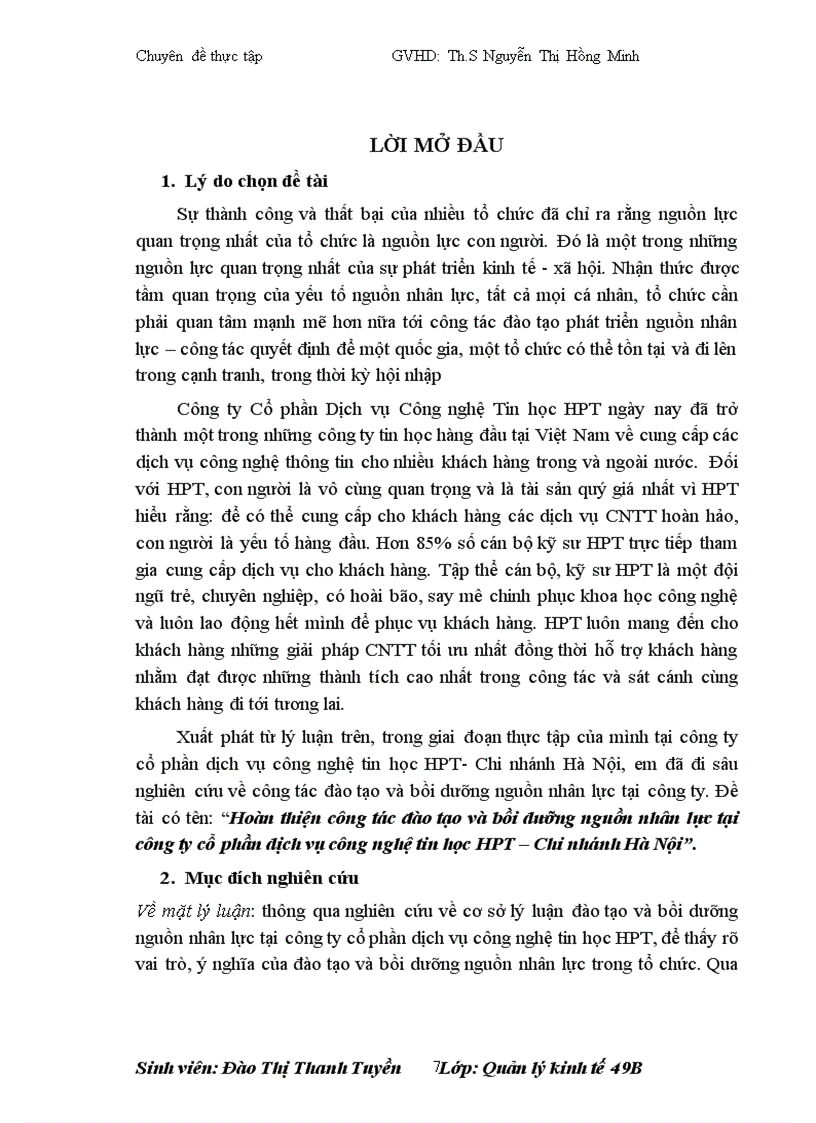 image for page Hoàn thiện công tác đào tạo và bồi dưỡng nguồn nhân lực tại công ty cổ phẩn dịch vụ công nghệ thông tin HPT