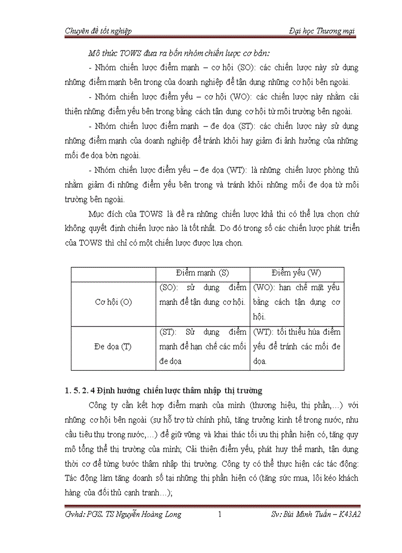 image for page Phân tích TOWS chiến lược thâm nhập thị trường Việt Nam mặt hàng tân dược của công ty cổ phần Dược Trung Ương Mediplantex