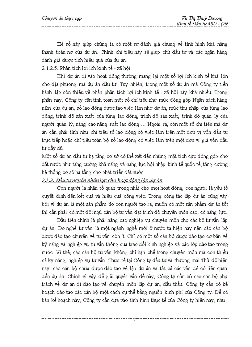 image for page Công tác lập dự án tại công ty Cổ phần đầu tư và Thương mại thủ đô