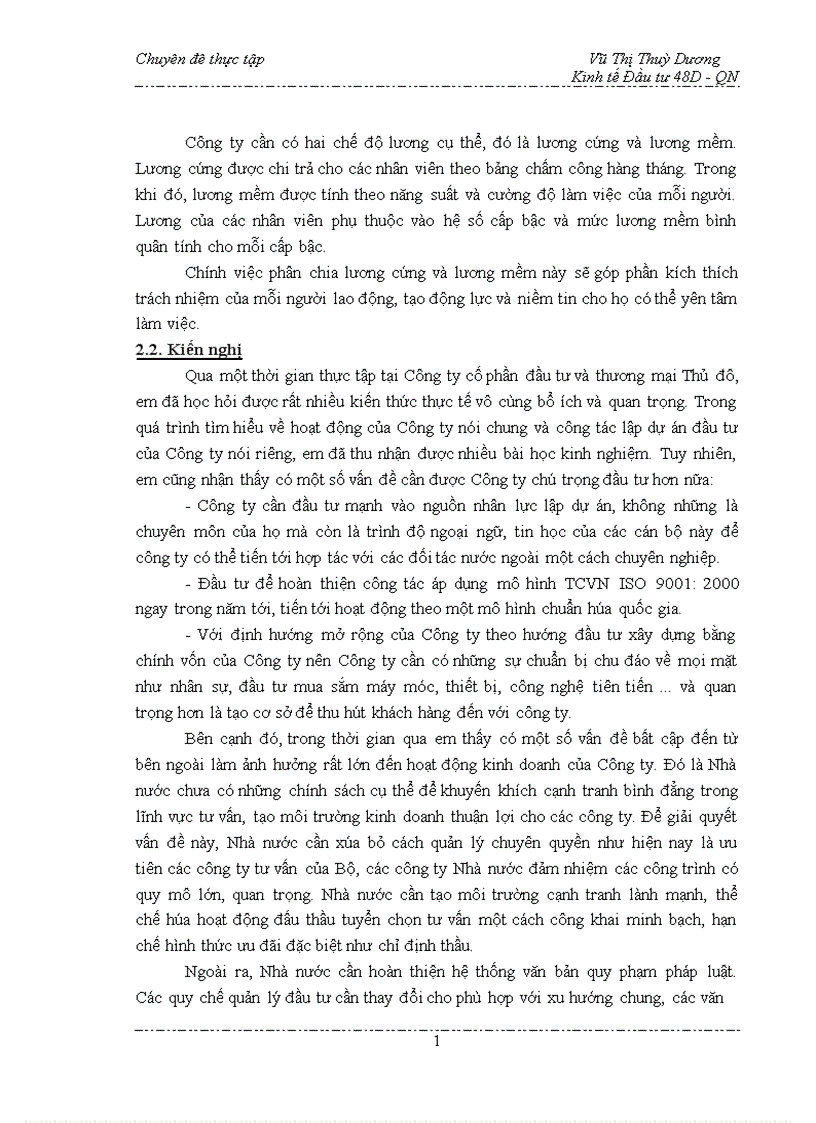 image for page Công tác lập dự án tại công ty Cổ phần đầu tư và Thương mại thủ đô