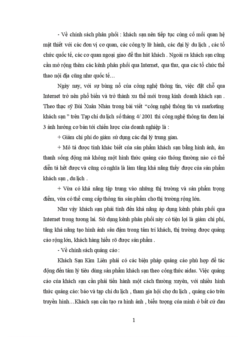 image for page Vận dụng mô hình chuỗi giá trị để phân tích khả năng cạnh tranh của khách sạn Kim Liên