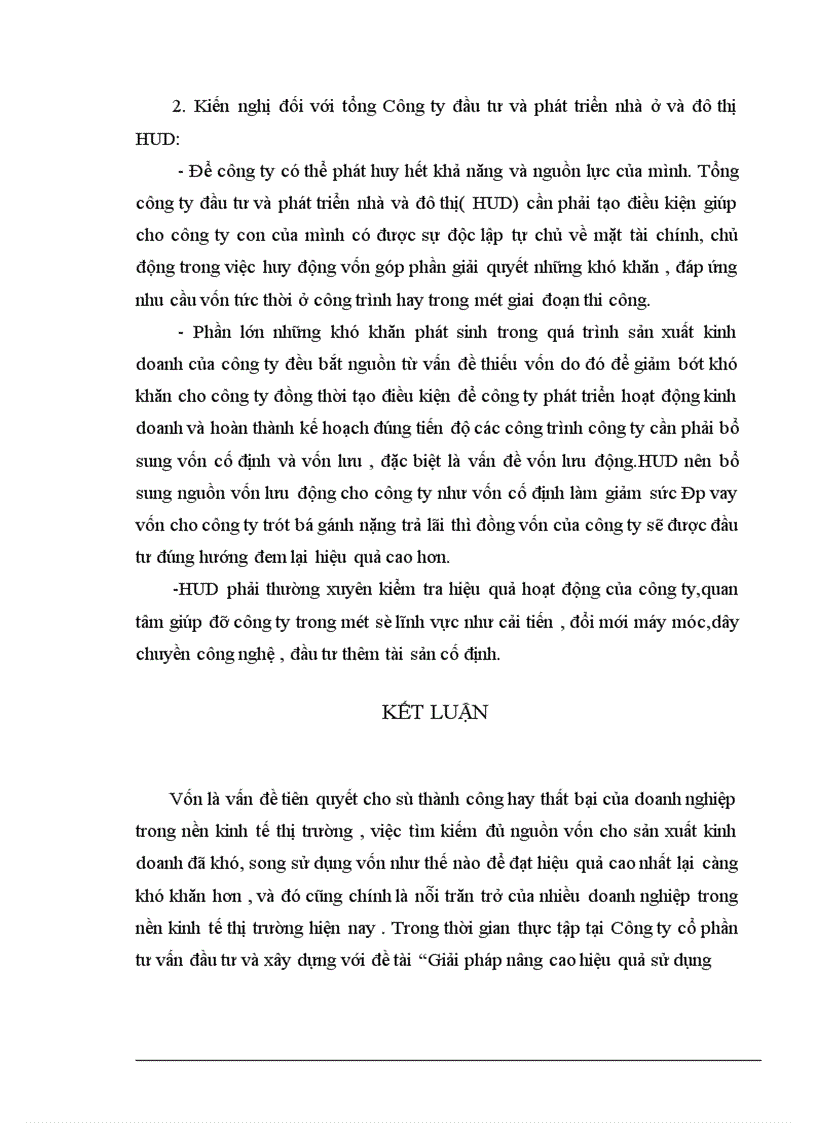 image for page Giải pháp nâng cao hiệu quả sử dụng vốn tại công ty cổ phần tư vấn và đầu tư xây dựng HUD CIC 1