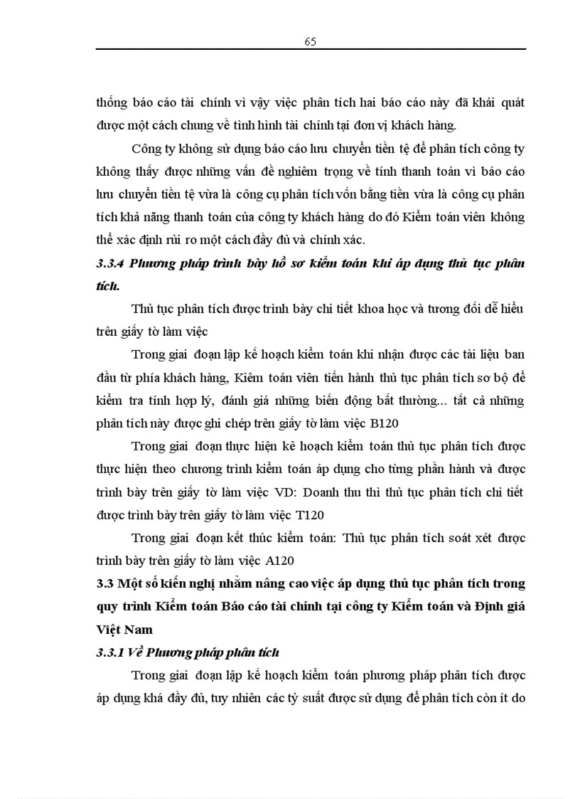 image for page Áp dụng thủ tục phân tích trong quy trình kiểm toán Báo cáo tài chính tại công ty TNHH Kiểm toán và Định giá việt nam 1
