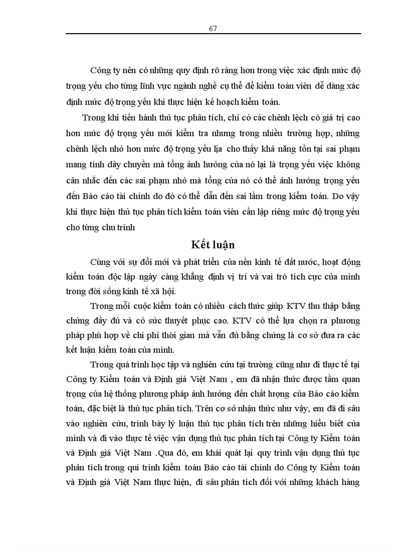 image for page Áp dụng thủ tục phân tích trong quy trình kiểm toán Báo cáo tài chính tại công ty TNHH Kiểm toán và Định giá việt nam 1