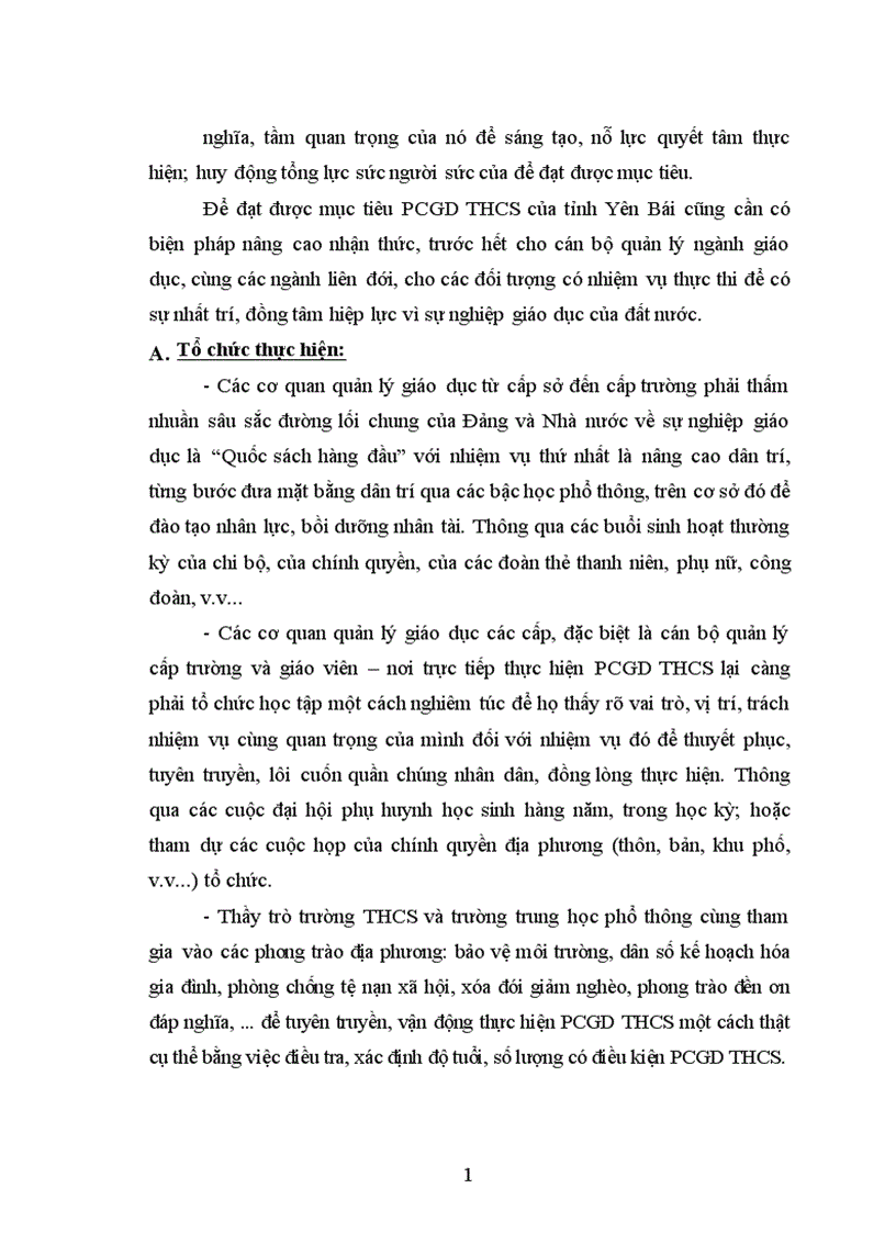 image for page Một số biện pháp quản lý công tác phổ cập giáo dục trung học cơ sở ở tỉnh Yên Bái đến năm 2010 1