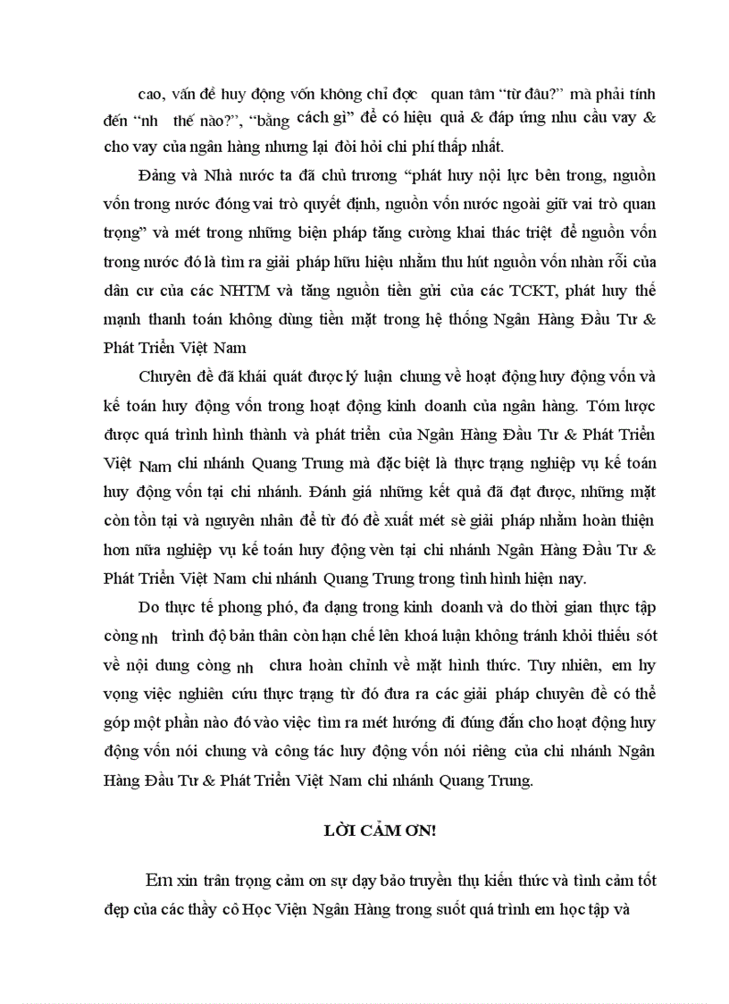 image for page Kế toán nghiệp vụ huy động vốn tại Ngân Hàng Đầu Tư Phát Triển Việt Nam chi nhánh Quang Trung thực trạng và giải pháp 1