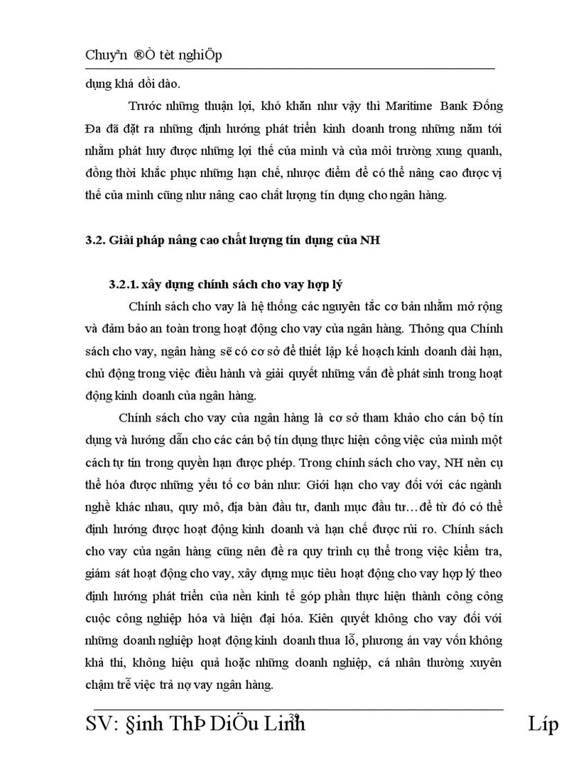 image for page Nâng cao chất lượng tín dụng tại chi nhánh ngân hàng Hàng Hải Đống Đa 1