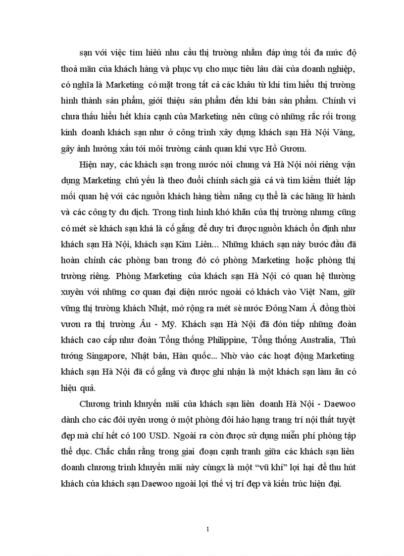 image for page Hoạt động Marketing trong chiến lược kinh doanh khách sạn