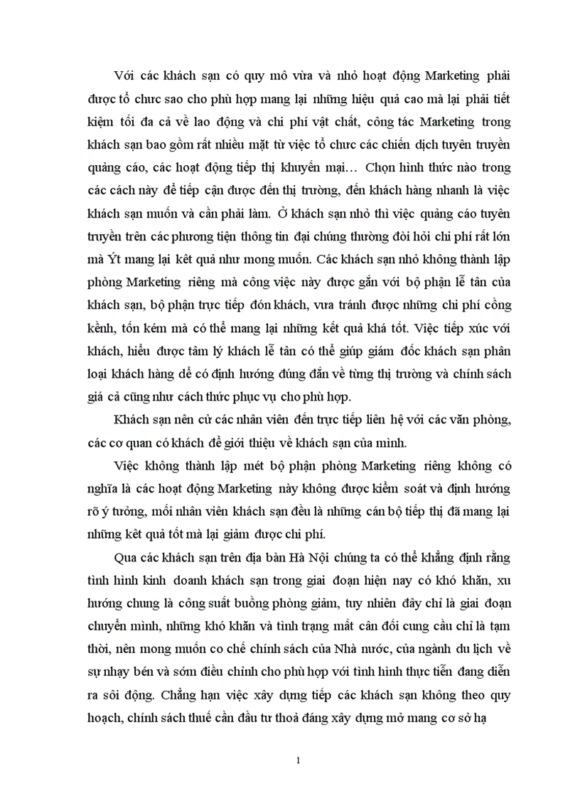 image for page Hoạt động Marketing trong chiến lược kinh doanh khách sạn