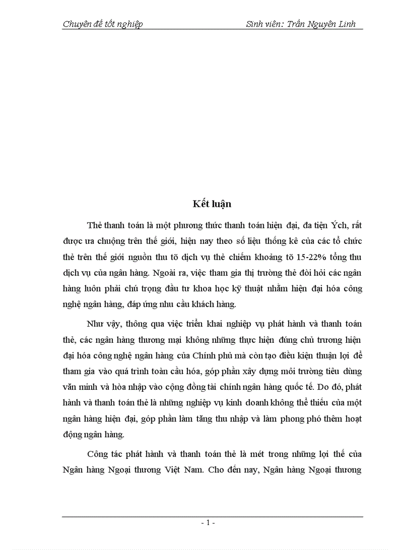 image for page Phát triển hoạt động thanh toán thẻ tại Ngân hàng Ngoại thương Hà Nội 1