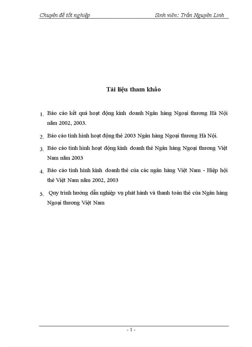 image for page Phát triển hoạt động thanh toán thẻ tại Ngân hàng Ngoại thương Hà Nội 1