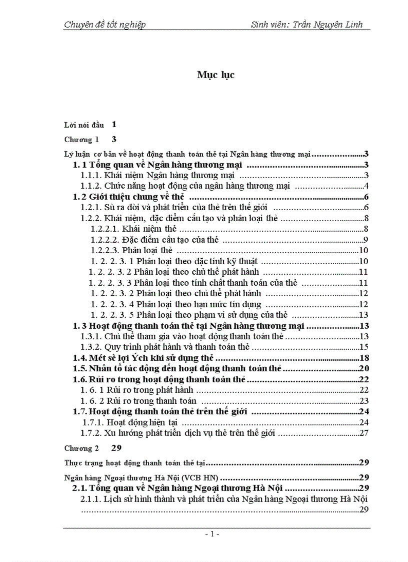 image for page Phát triển hoạt động thanh toán thẻ tại Ngân hàng Ngoại thương Hà Nội 1