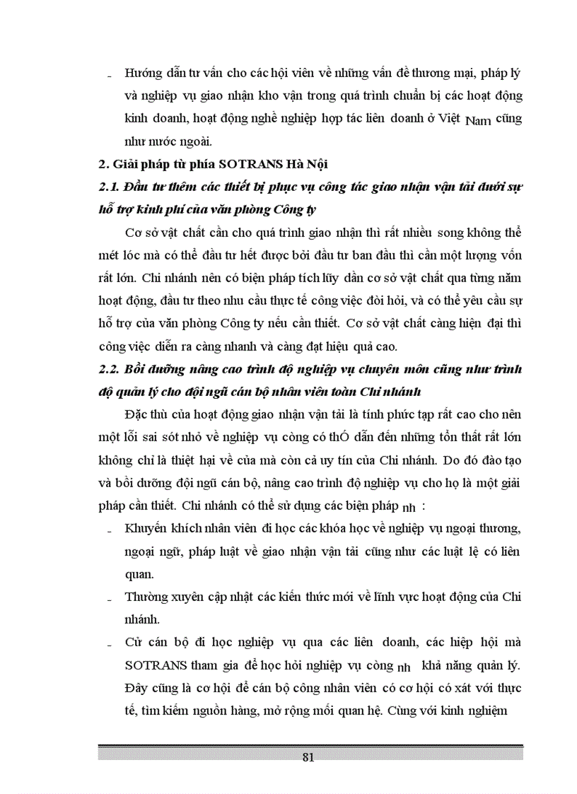 image for page Hoạt động kinh doanh dịch vụ giao nhận hàng hóa quốc tế tại Chi nhánh công ty kho vận miền Nam SOTRANS Hà Nội thực trạng và giải pháp phát triển 1