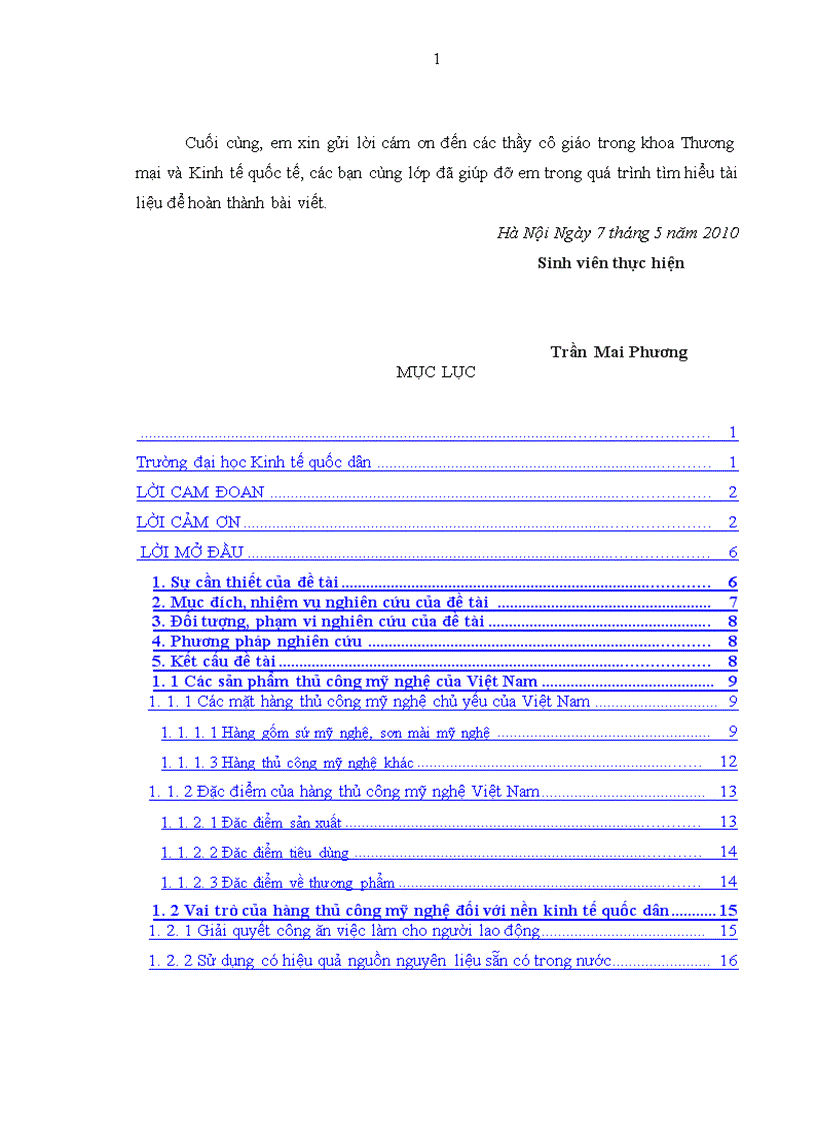 image for page Hoạt động xuất khẩu hàng thủ công mỹ nghệ của công ty TNHH Trần Gia 1