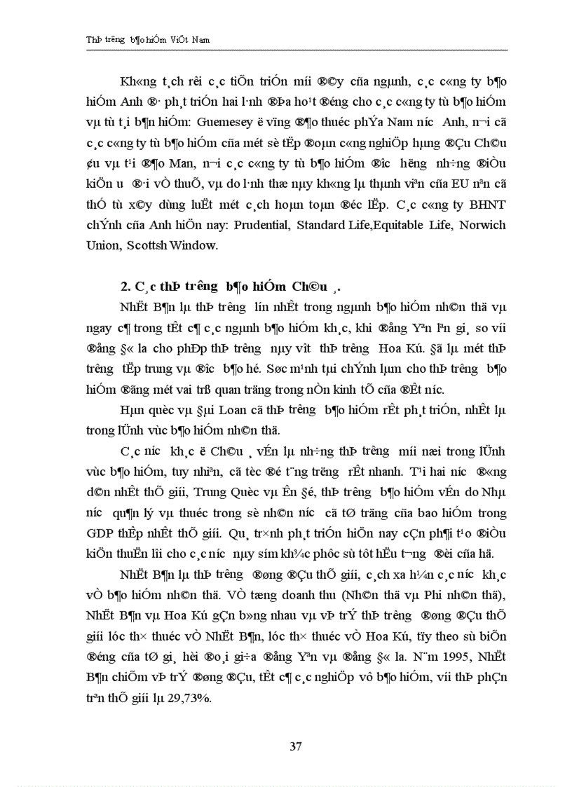 image for page Bảo hiểm Việt Nam trước thềm hội nhập và giải pháp đẩy mạnh sự phát triển của TTBH Việt Nam đến 2010