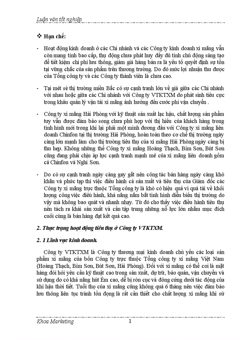 image for page Đẩy mạnh bán hàng cá nhân trong hoạt động tiêu thụ ở Công ty VTKTXM 1