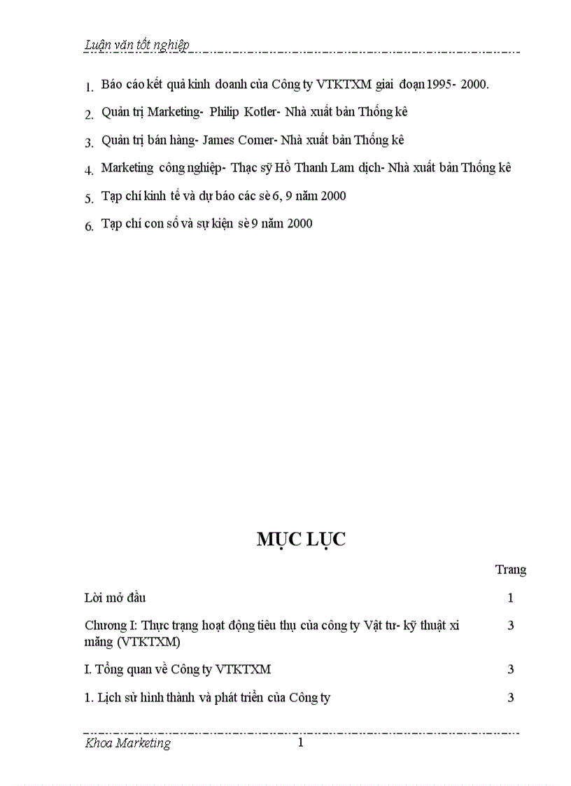 image for page Đẩy mạnh bán hàng cá nhân trong hoạt động tiêu thụ ở Công ty VTKTXM 1