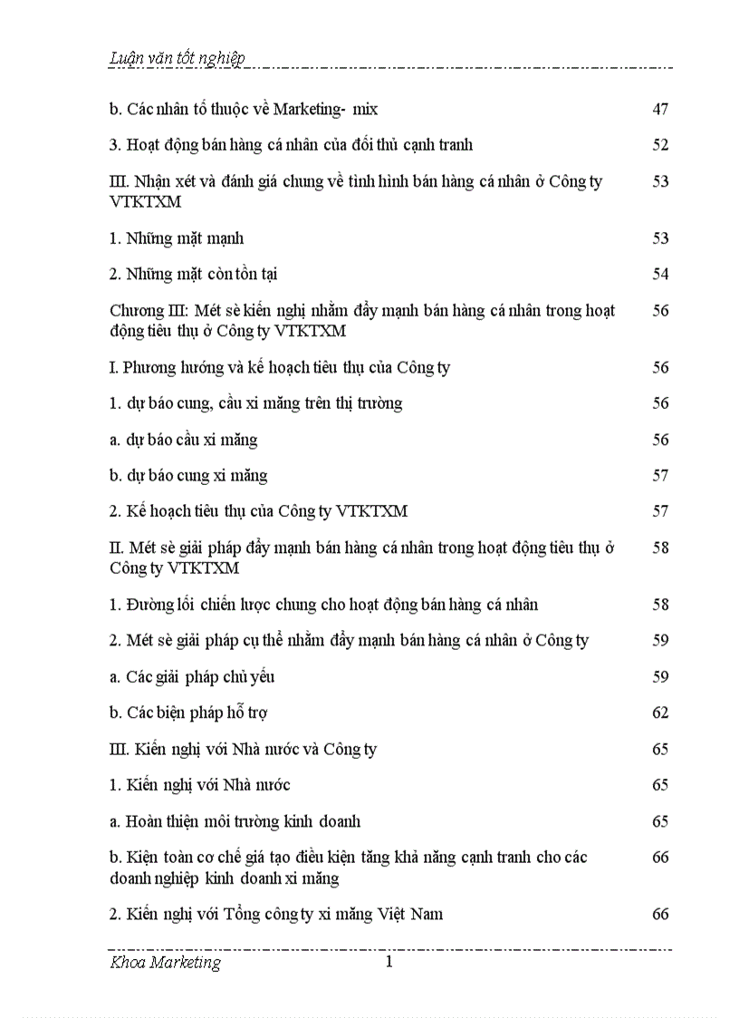 image for page Đẩy mạnh bán hàng cá nhân trong hoạt động tiêu thụ ở Công ty VTKTXM 1