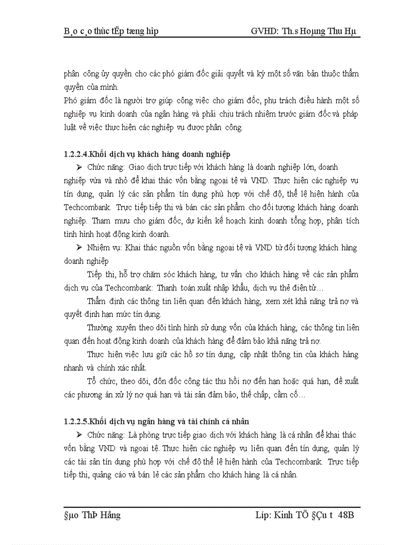 image for page Báo cáo thực tập tổng hợp tại ngân hàng thương mại cổ phần Kỹ Thương Việt Nam Techcombank