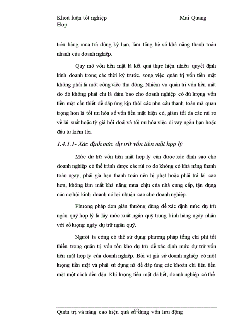 image for page Quản trị và nâng cao hiệu quả sử dụng vốn lưu động tại Công ty Vật tư kỹ thuật Xi măng 1