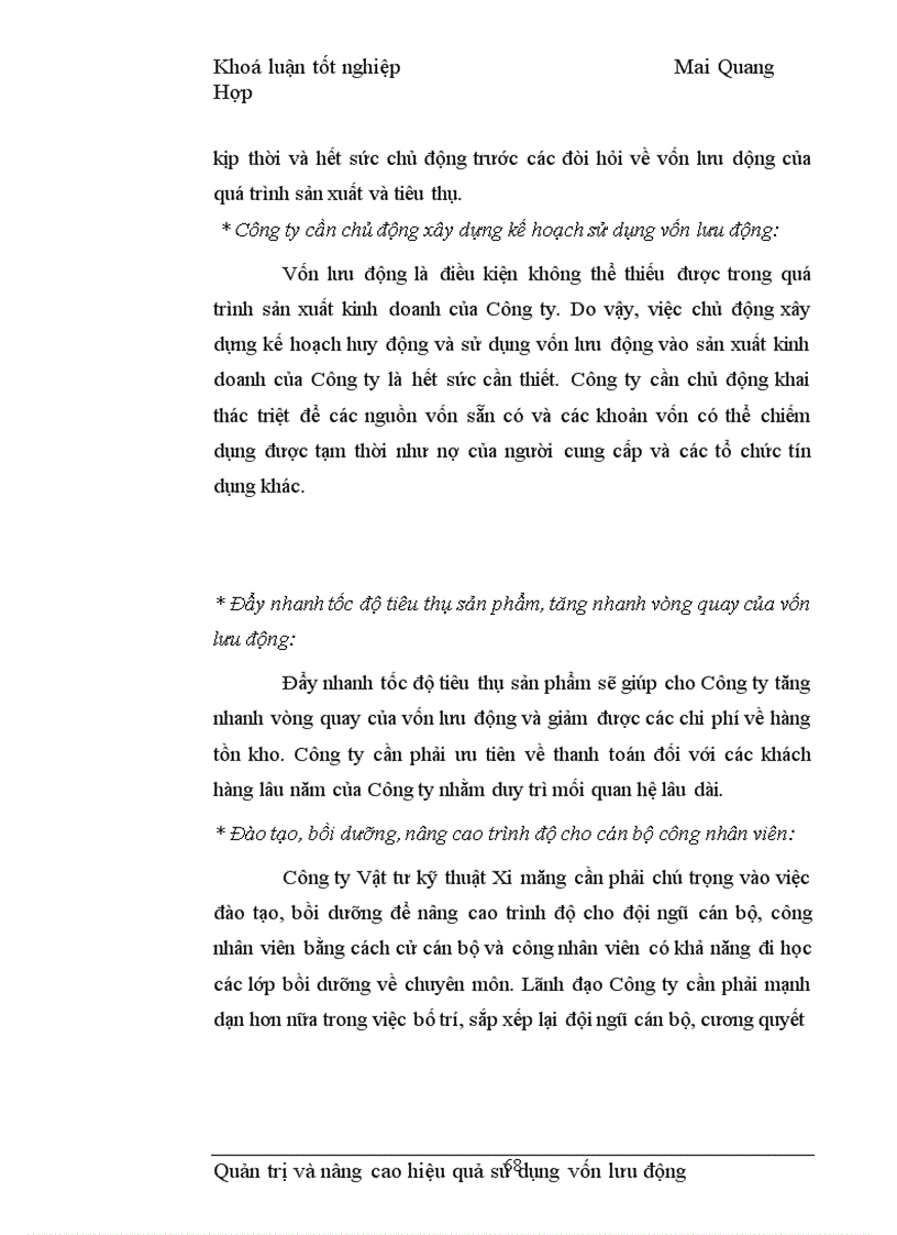 image for page Quản trị và nâng cao hiệu quả sử dụng vốn lưu động tại Công ty Vật tư kỹ thuật Xi măng 1