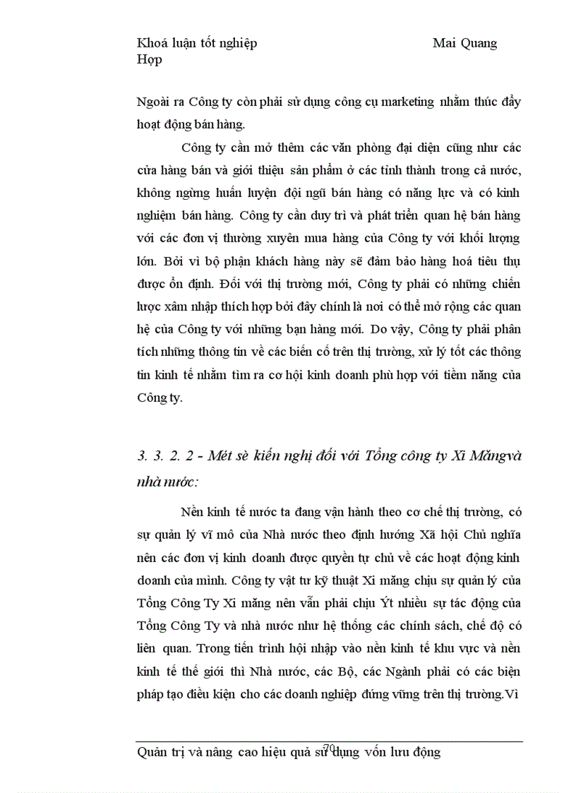 image for page Quản trị và nâng cao hiệu quả sử dụng vốn lưu động tại Công ty Vật tư kỹ thuật Xi măng 1