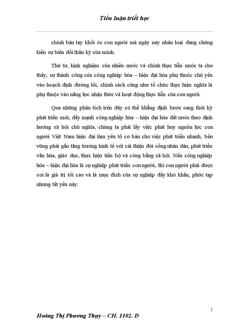 image for page Lý luận của chủ nghĩa Mác Lênin về con người và vai trò của con người trong sự nghiệp công nghiệp hóa hiện đại hóa đất nước 1