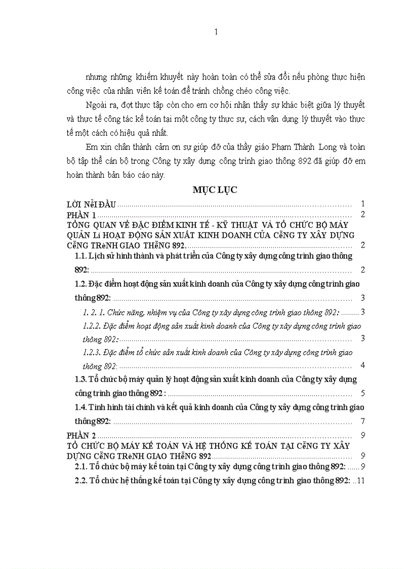 image for page Tổ chức bộ máy kế toán và hệ thống kế toán tại Công ty xây dựng công trình giao thông