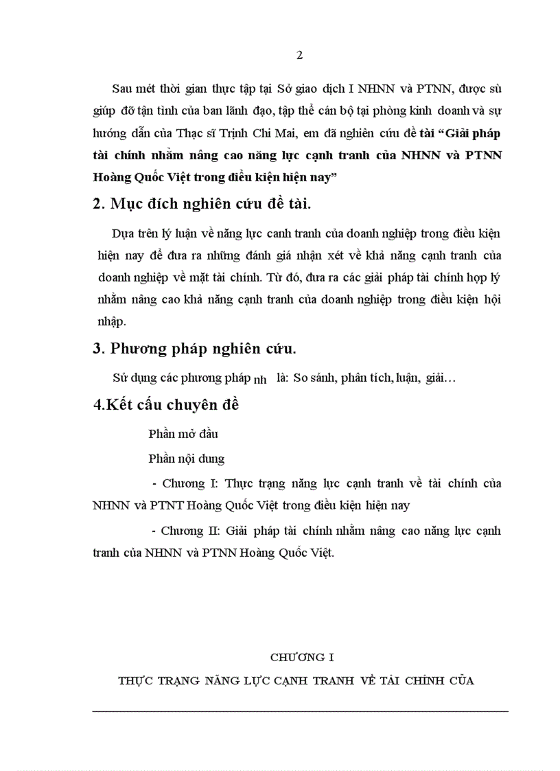 Giải pháp tài chính nhằm nâng cao năng lực cạnh tranh của NHNN và PTNN Hoàng Quốc Việt trong điều kiện hiện nay 1
