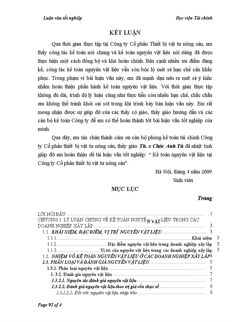 image for page Kế toán nguyên vật liệu tại Công ty Cổ phần thiết bị vật tư nông sản