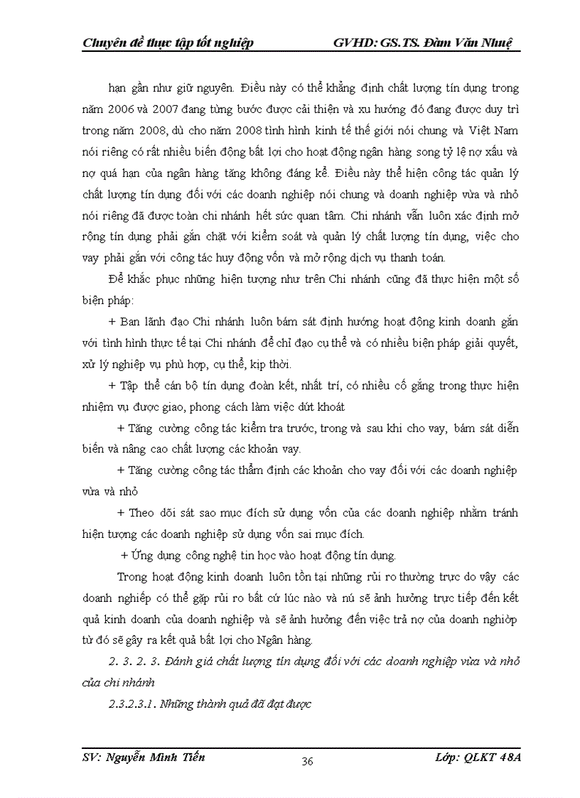 image for page Giải pháp nâng cao chất lượng tín dụng đối với các doanh nghiệp vừa và nhỏ tại Chi nhánh NHNo PTNT Cầu Giấy Hà Nội 1