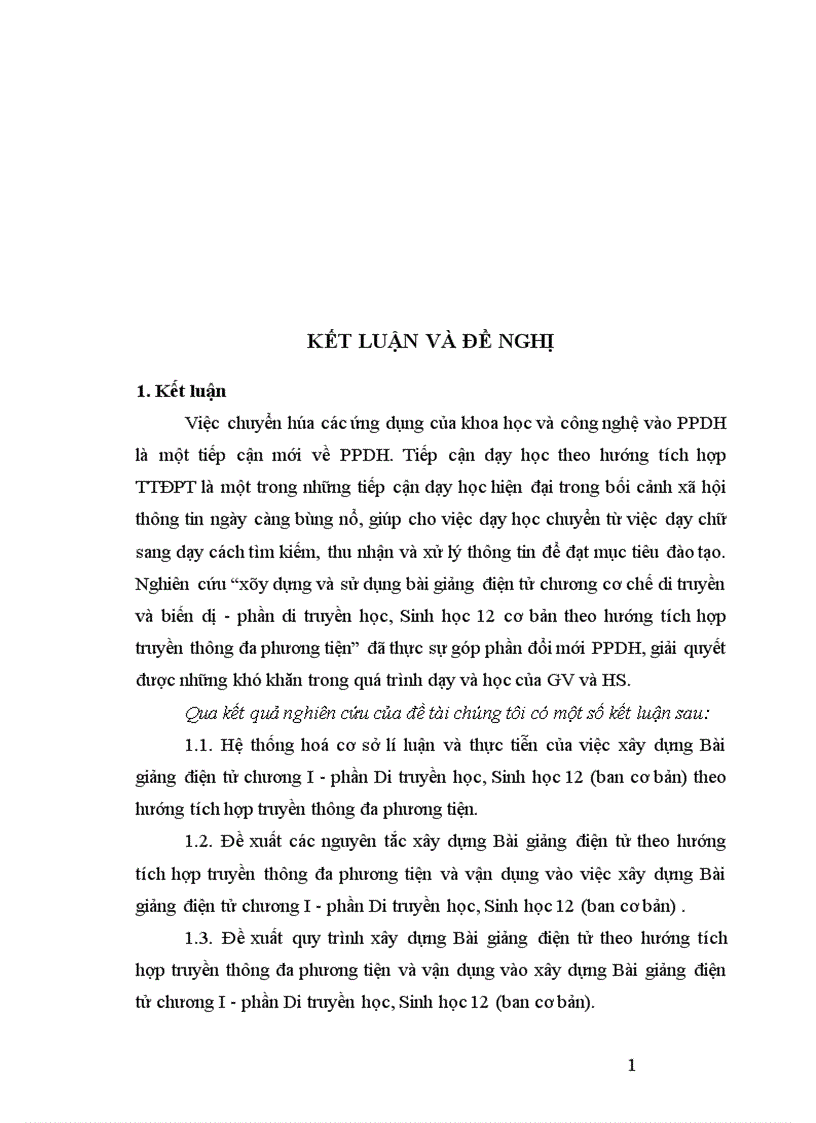 image for page Xây dựng và sử dụng bài giảng điện tử chương I phần di truyền học Sinh học 12 Ban cơ bản theo hướng tích hợp truyền thông đa phương tiện 1