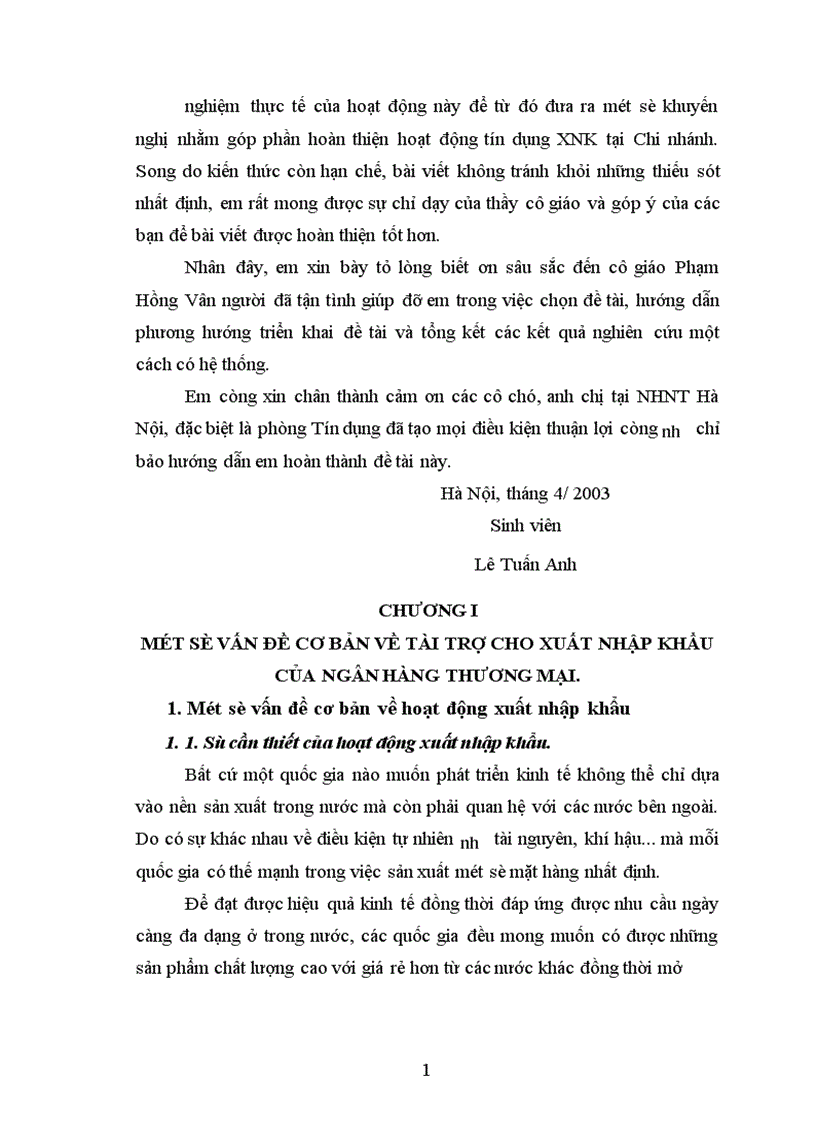 image for page Giải pháp mở rộng hoạt động tín dụng tài trợ xuất nhập khẩu tại Ngân hàng ngoại thương Hà Nội 1