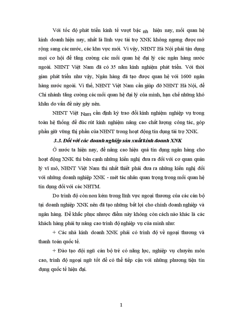 image for page Giải pháp mở rộng hoạt động tín dụng tài trợ xuất nhập khẩu tại Ngân hàng ngoại thương Hà Nội 1
