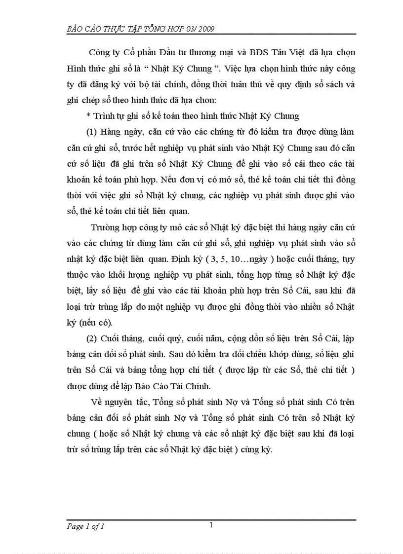 image for page Báo cáo thực tập tổng hợp về Công ty cổ phần Đầu tư Thương Mại và Bất Động Sản Tân Việt 1