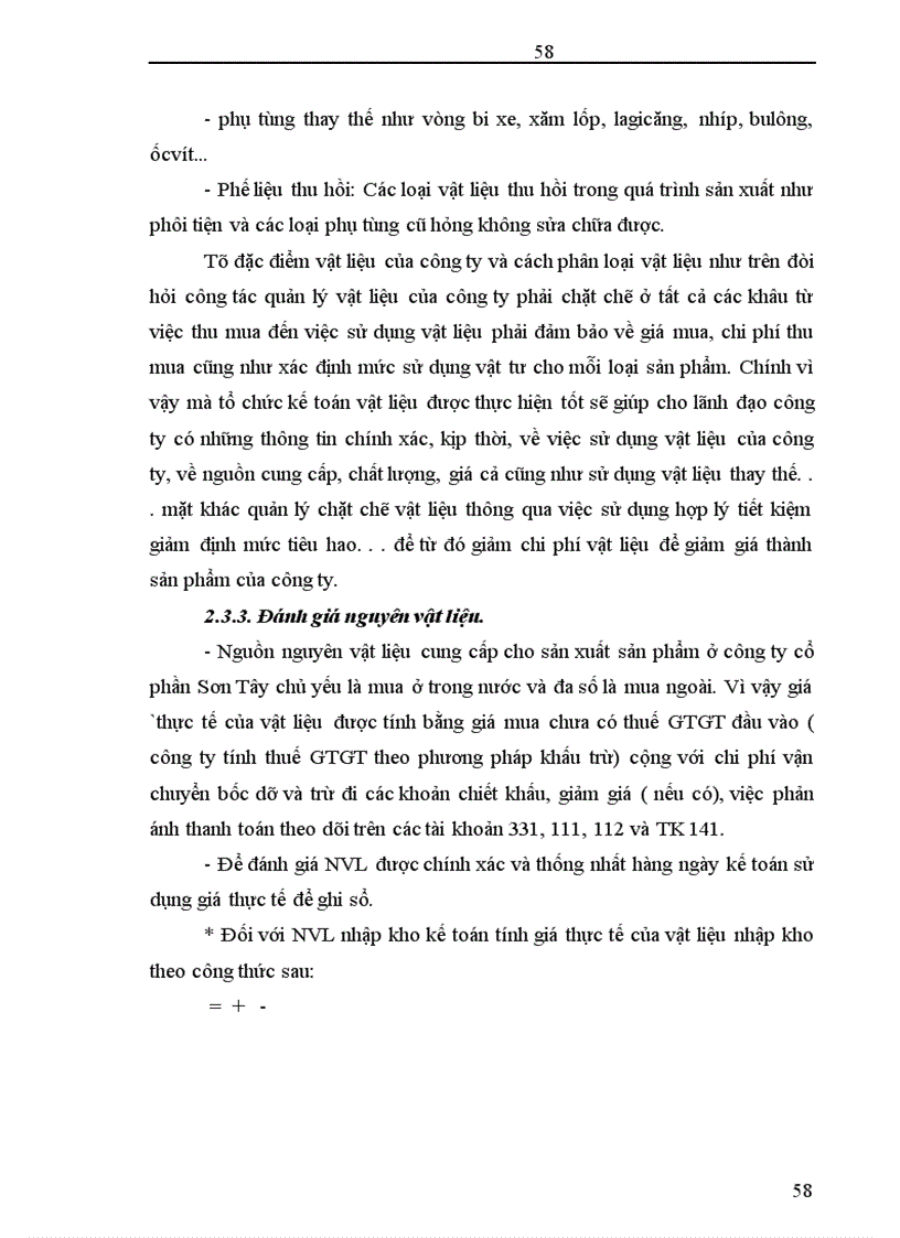 image for page Hoàn thiện công tác kế toán nguyên vật liệu tại Công ty cổ phần Sơn Tây Tỉnh Hà Tây 1