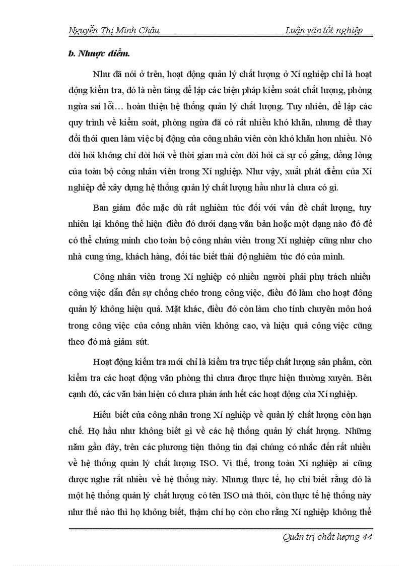 image for page Lập kế hoạch áp dụng hệ thống quản lý chất lượng ISO 9001 2000 tại Xí nghiệp cơ khí Long Quân 1
