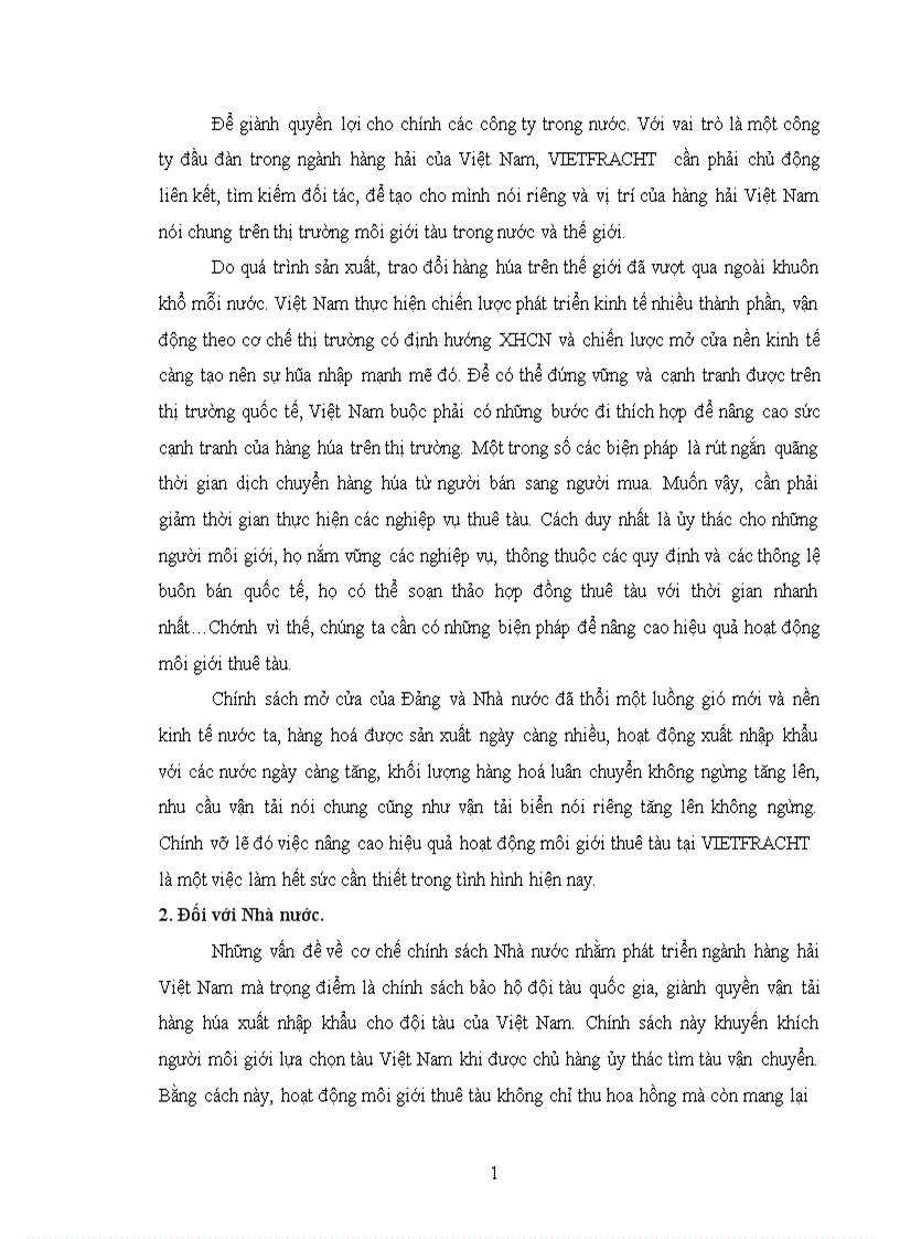 image for page Những vấn đề còn tồn tại trong hoạt động kinh doanh môi giới thuê tàu ở vietfracht