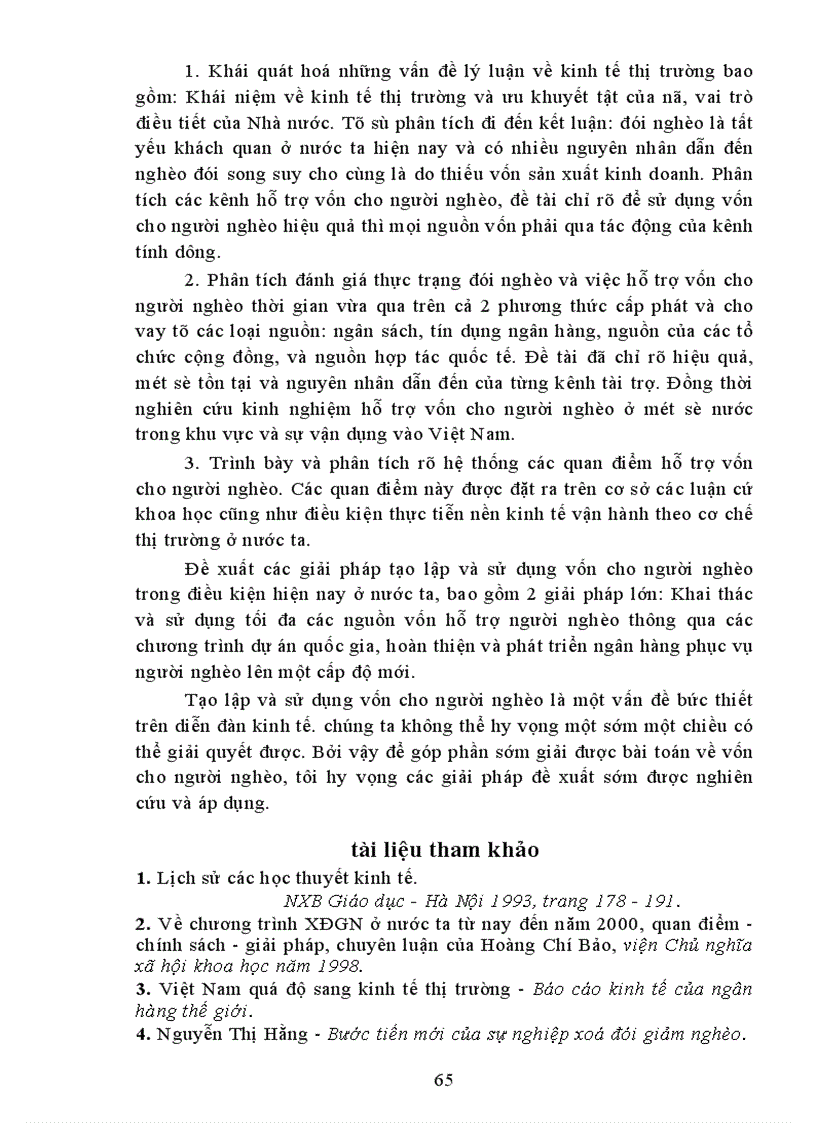 image for page Tạo lập và sử dụng vốn cho người nghèo thực trạng giải pháp 1