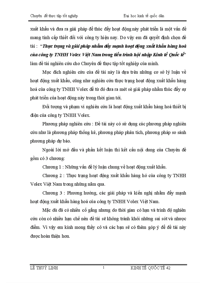 image for page Thực trạng và giải pháp nhằm đẩy mạnh hoạt động xuất khẩu hàng hoá của công ty TNHH Volex Việt Nam trong tiến trình hội nhập Kinh tế Quốc tế 1
