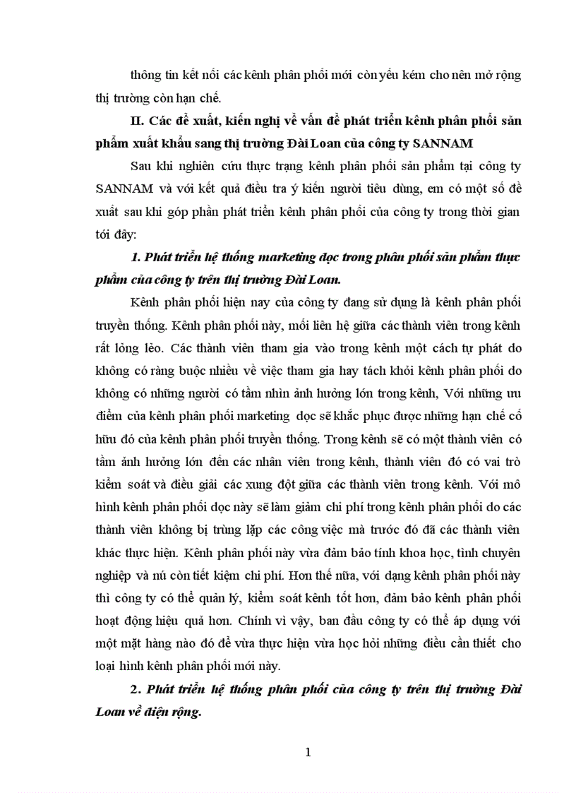 image for page Hoàn thiện kênh phân phối xuất khẩu sang thị trường Đài Loan của Công ty Cổ phần thực phẩm Sannamfood 1