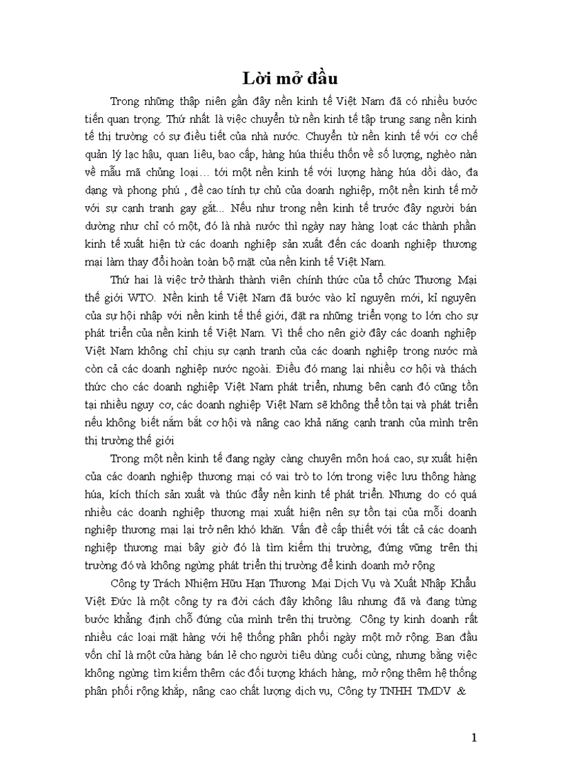 image for page Một số giải pháp phát triển thị trường của Công ty TNHH TMDV XNK Việt Đức