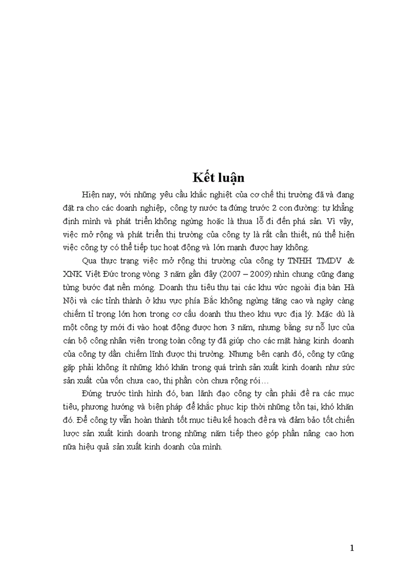 image for page Một số giải pháp phát triển thị trường của Công ty TNHH TMDV XNK Việt Đức