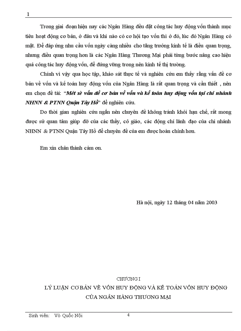 image for page Một số vấn đề cơ bản về vốn và kế toán huy động vốn tại chi nhánh NHNN PTNN Quận Tây Hồ 1